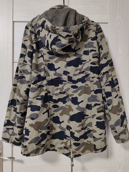 Kurtka długa wiosenna moro XL taliowana khaki