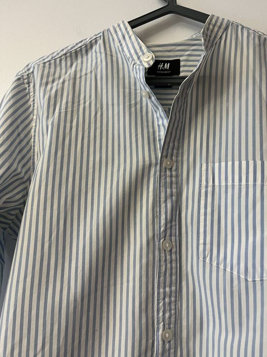 Camisa de homem as riscas azuis da H&M como nova tam XS (recomendo a S