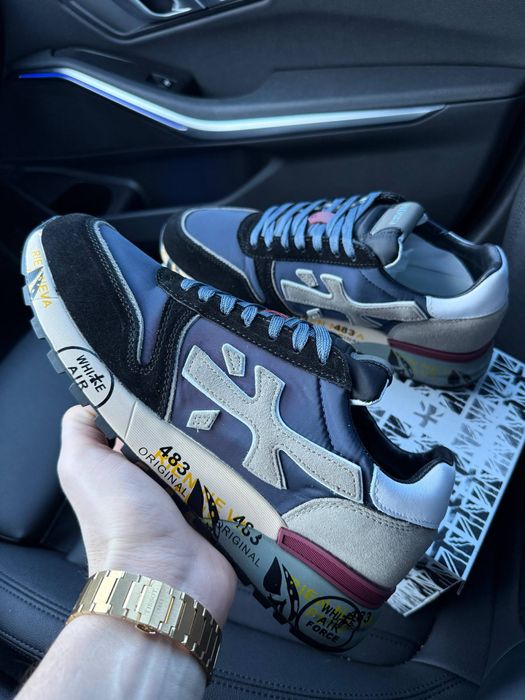 Premiata Mick Black Blue Grey