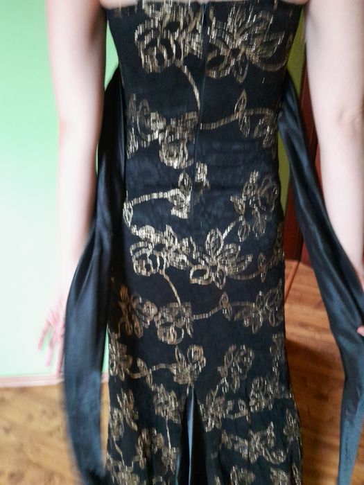 Suknia długa czarno-zlota r.36"Pretty Women"