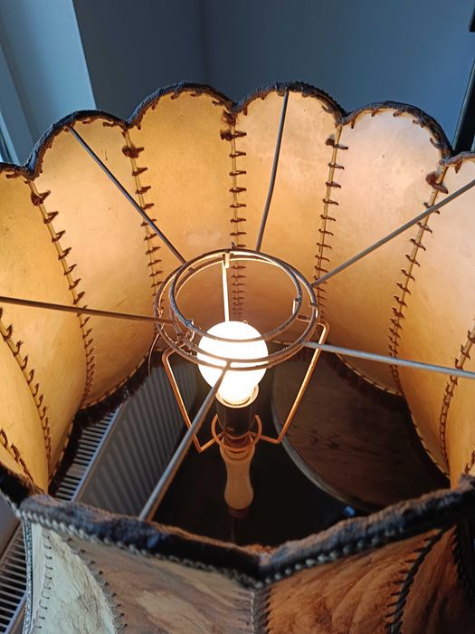 Piękna lampa stojąca , marmur z mosiądzem