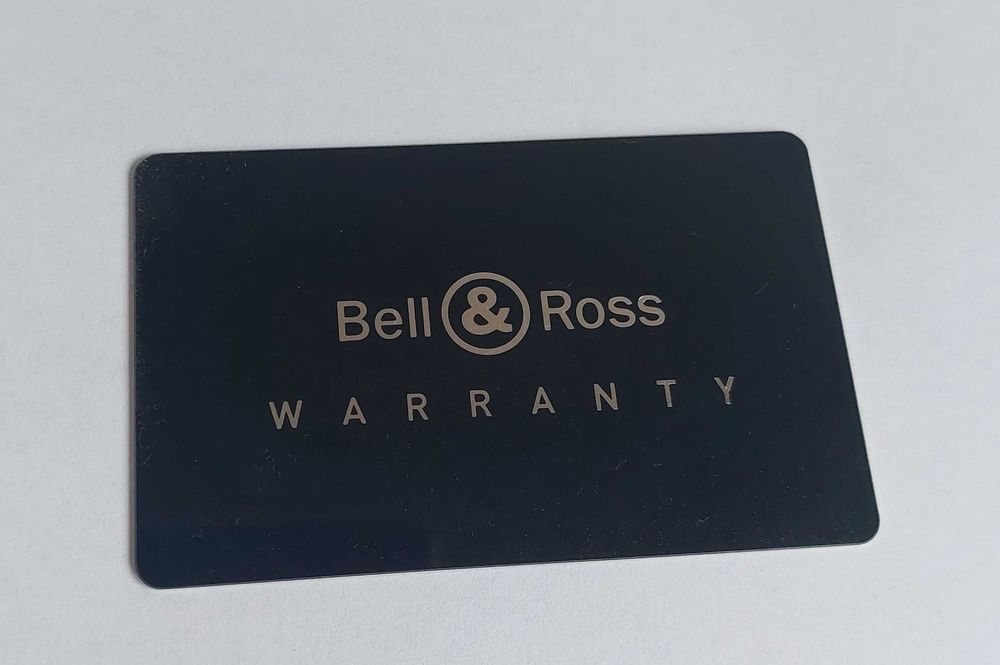 Bell&Ross garantia international em branco