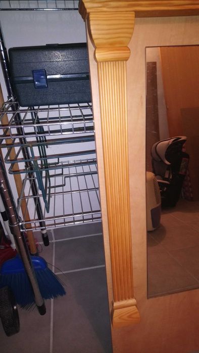 Espelho grande bem cuidado Madeira Maciça