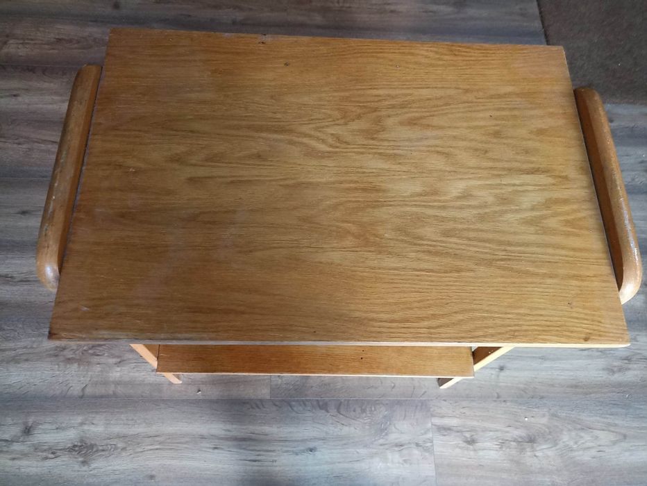 Stolik kawowy PRL drewniany