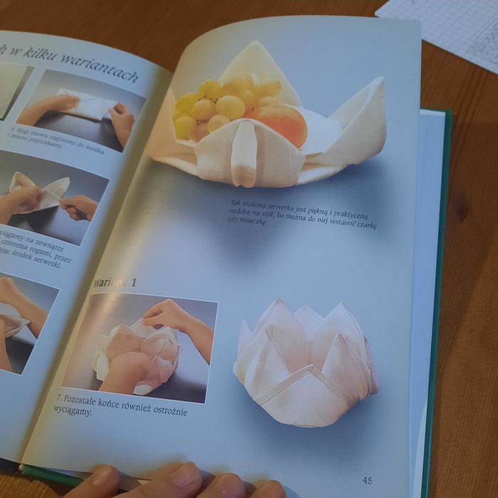 Układanie serwetek książka DIY dekoracje