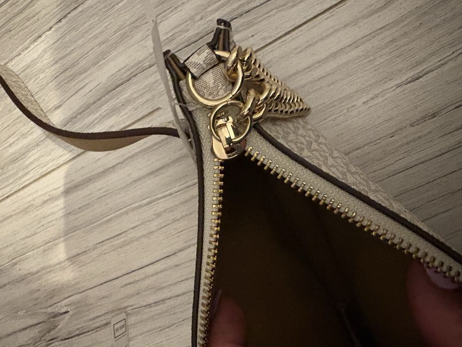 Nerka MK Michael Kors original nowa torebka z paskiem beź brąz mała k