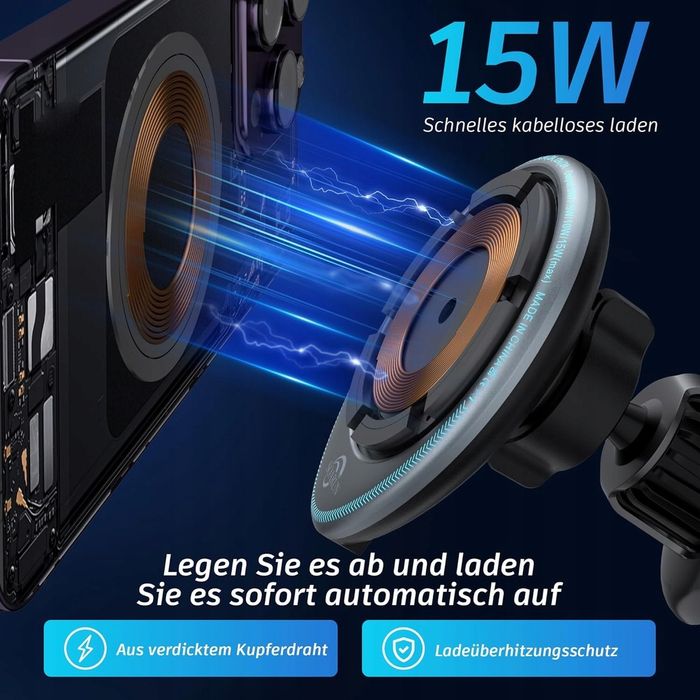 Uchwyt Magnetyczny Ładowarka Indukcyjna 15W Soarun