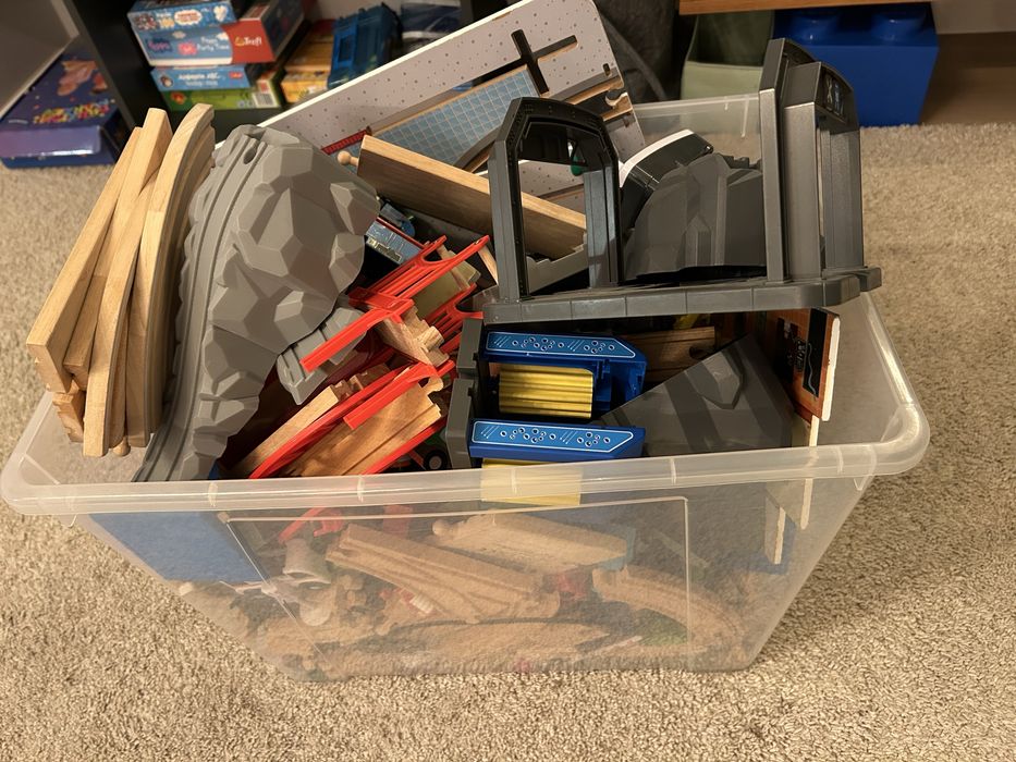 Tory drewniane kolejka zestaw Wiele elementów i pociągi IKEA Brio Lidl