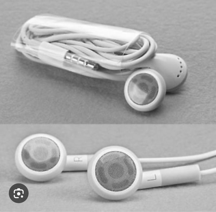 Apple ipod  iphone orginal  earbuds headphones  volume control + mic
