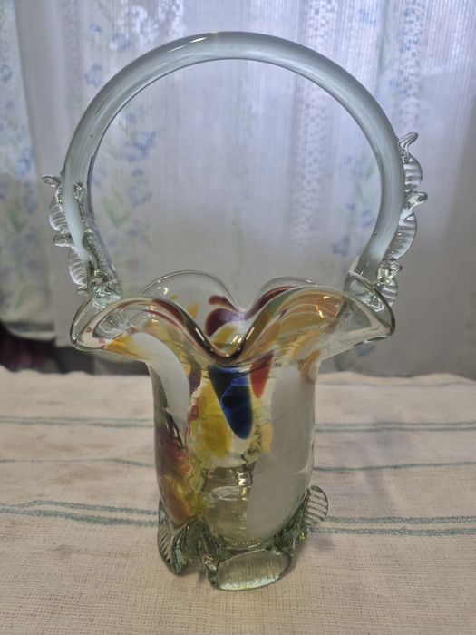 Ручна робота. Корзинка скляна