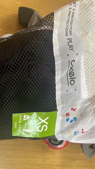 Conjunto patins em linha + proteções