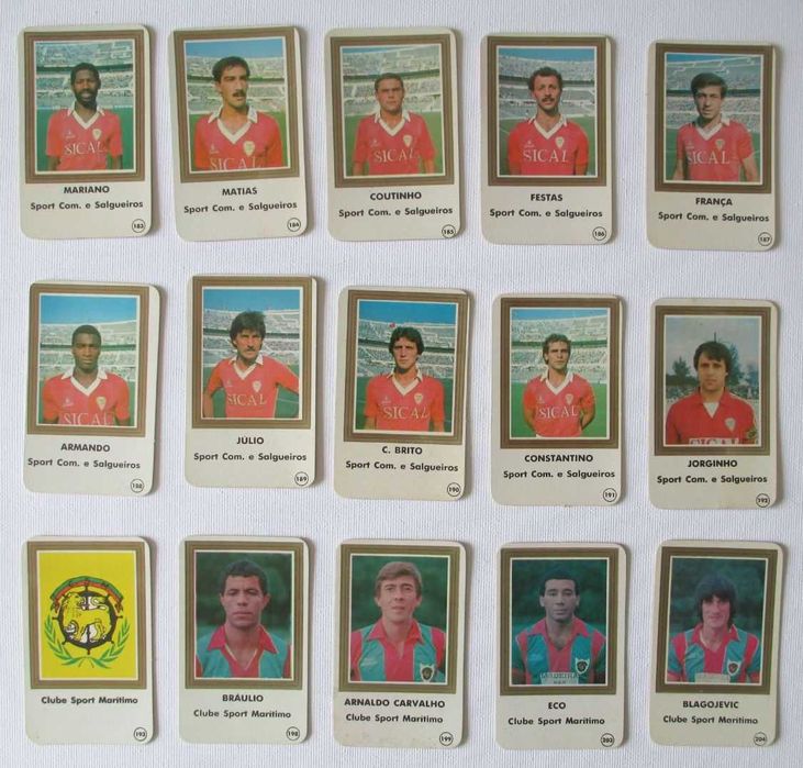 Futebol calendários cromogal 1985/1986