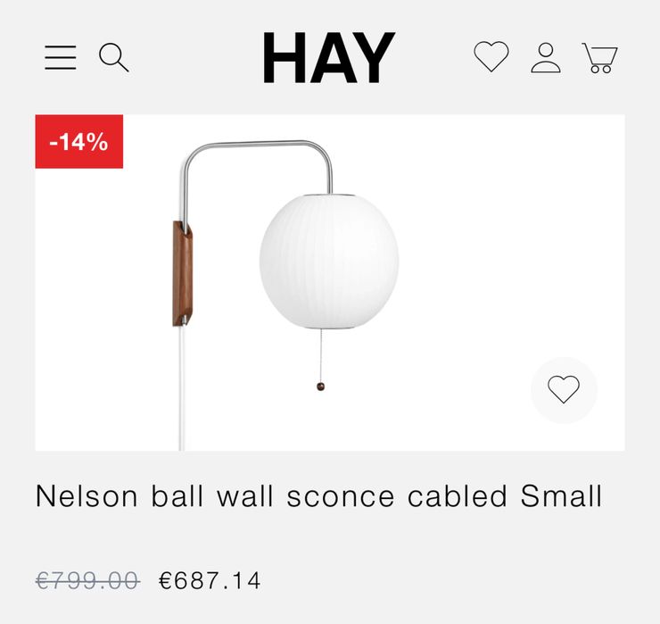 HAY Candeeiro de Parede