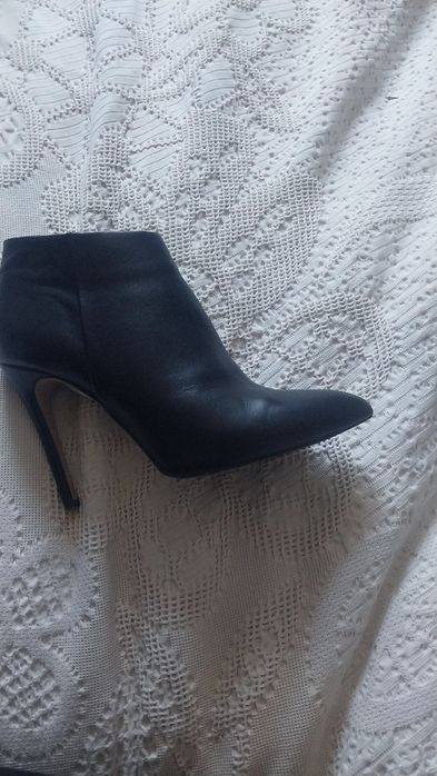 Чёрные сапожки кожа