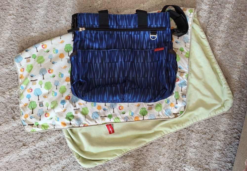 SKIP HOP Torba do wózka Duo Signature Blue Sketch jak NOWA