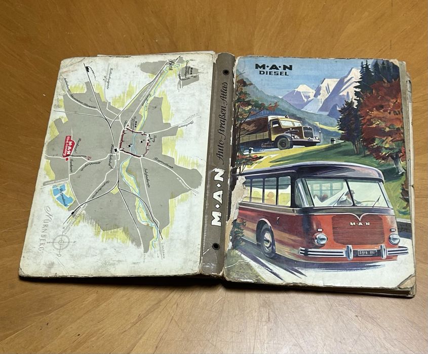 Stary atlas drogowy