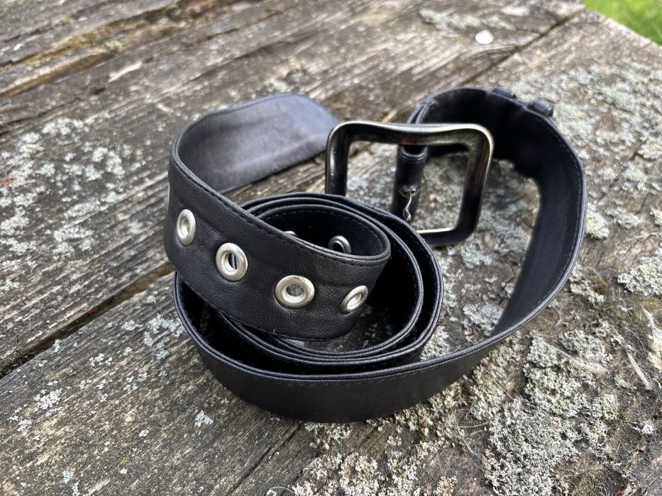 Pasek skórzany , czarny pasek ,