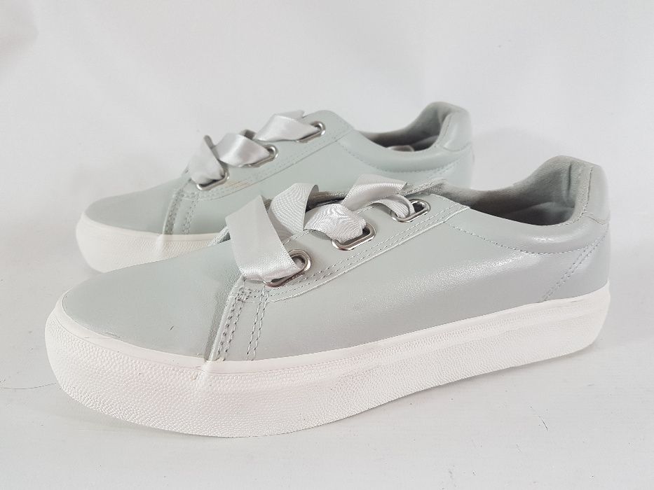 EVEN&ODD ADIDASY damskie eko skóra PIĘKNE ROZMIAR 39 nowe srebne