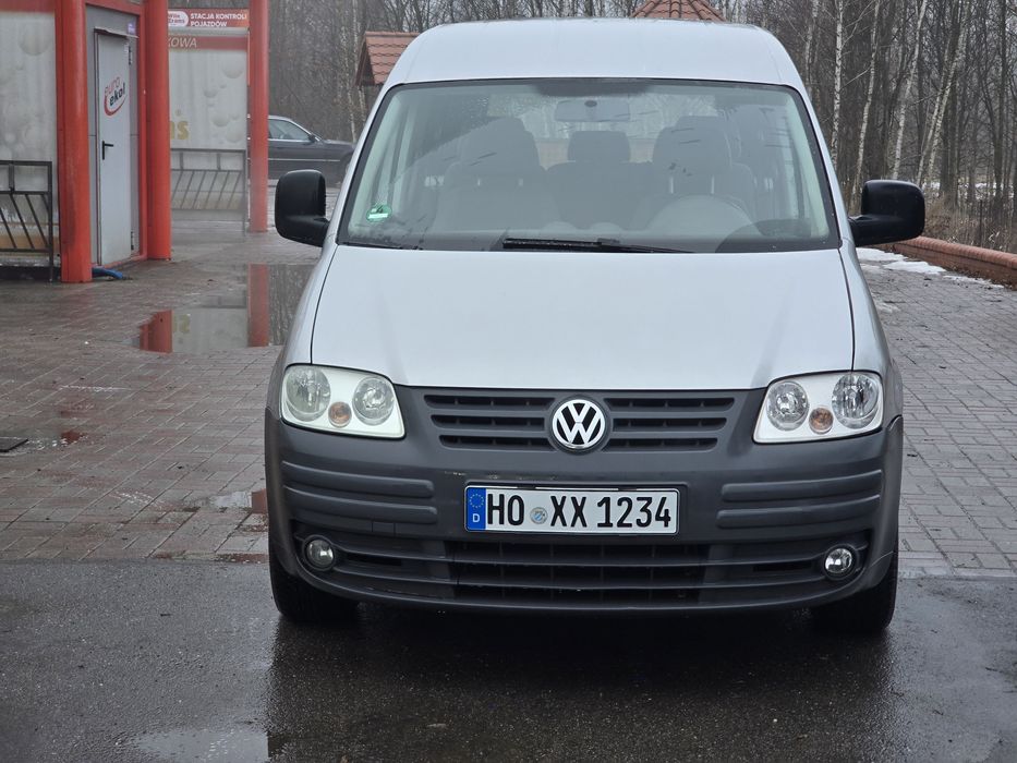 VW Caddy Life 5-os 1.9 TDI , Klima, Hak, Podgrzewane Fotele ! Ks. Serw