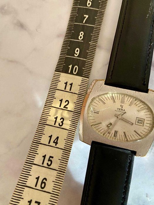 Relógio Yema Automático Caixa Estilo TV (Precisa de Reparação)