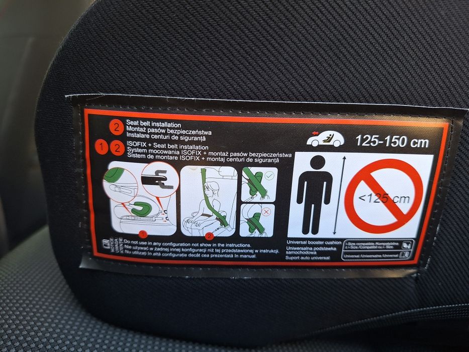 Fotelik samochodowy usiedzisko ISOFIX