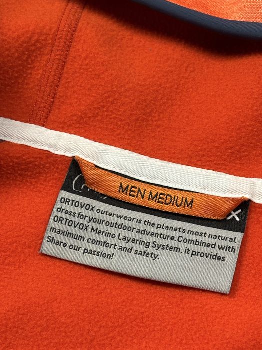 Bluza z kapturem męska Ortovox Merino Orange Hoodie