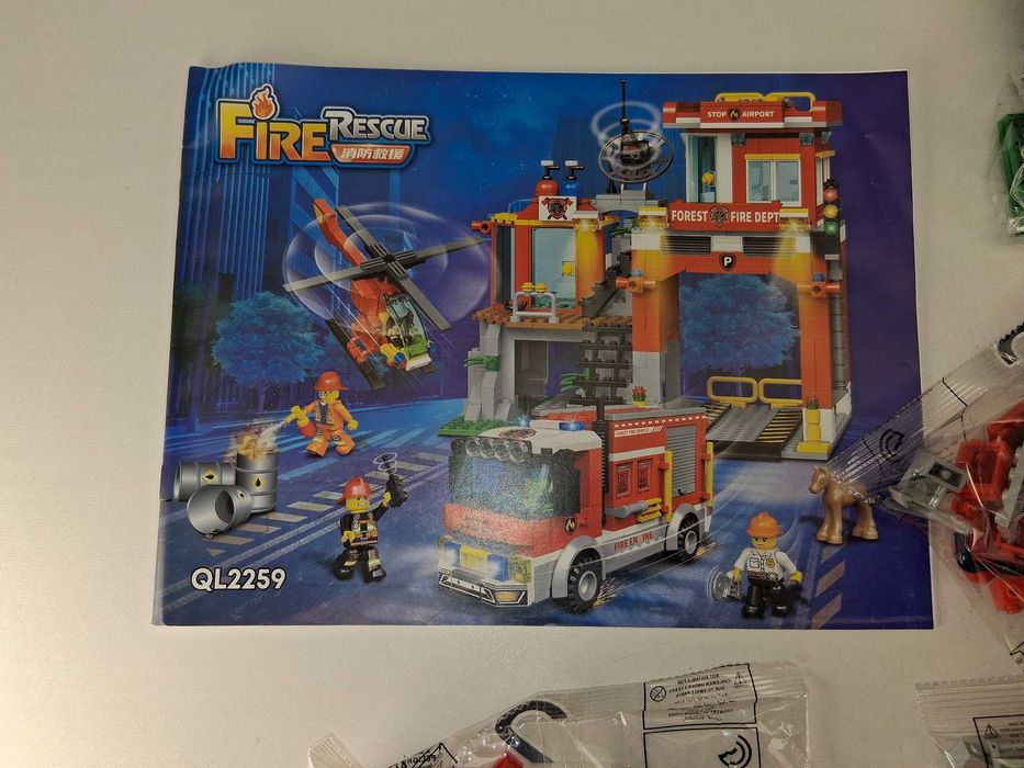 H202 Zestaw Klocków Strażackich Fire Rescue QL2259 w Stylu LEGO