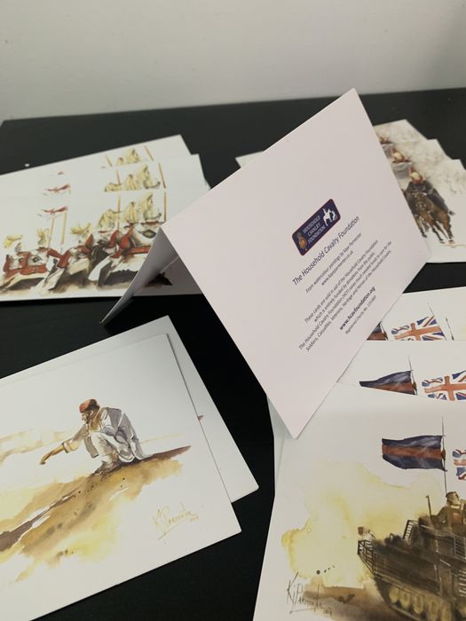 12 Postais de colecao militar ingleses do artista Kaye Parmenter