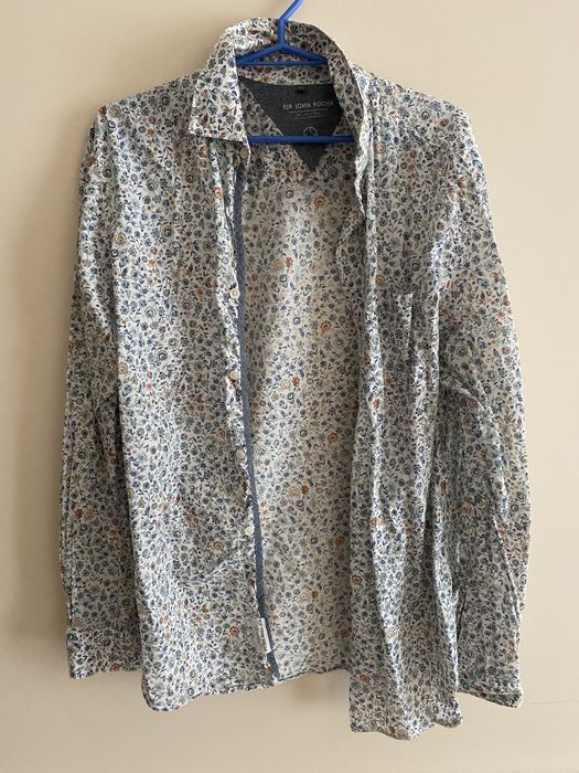 Koszula męska M wzór John rocha bawełniana bawełna kwiatki