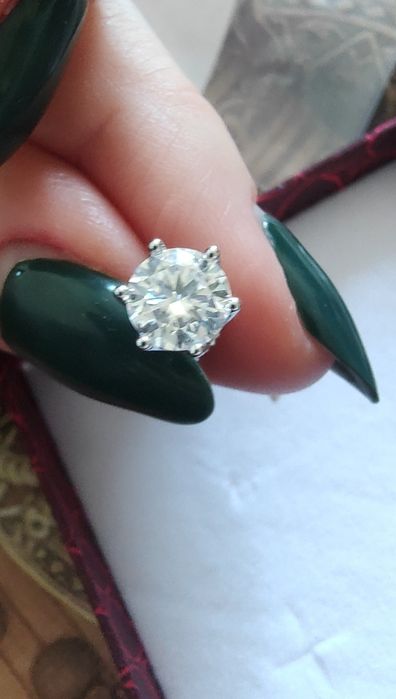 Серьги серебро с муассанитами