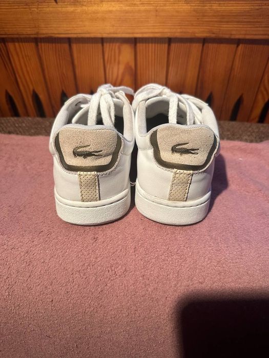Bialy sneakersy Lacoste unisex