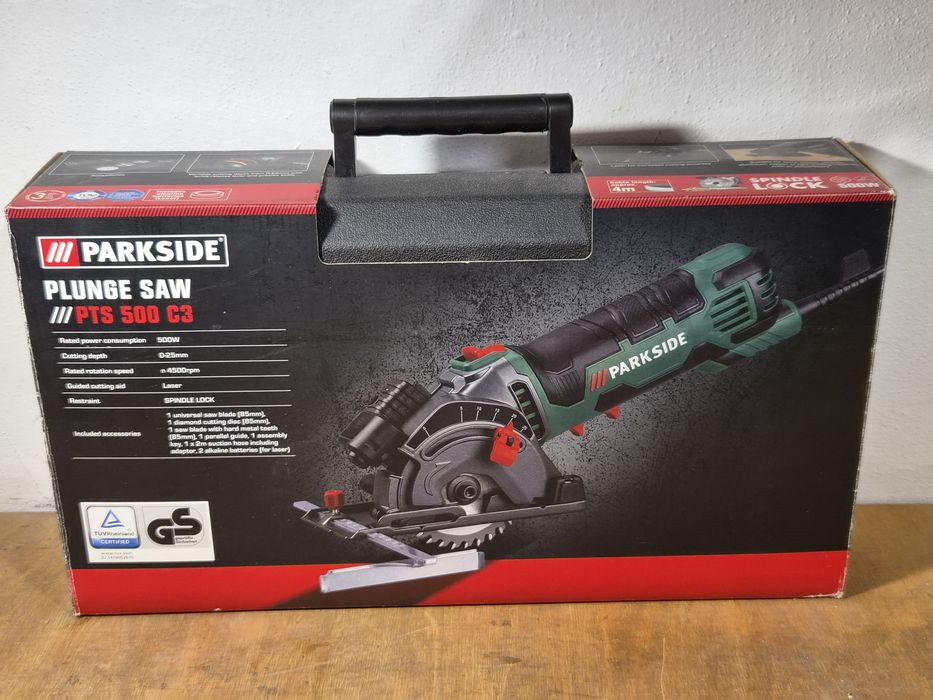 Piła wgłębna zagłębiarka Parkside PTS 500 C3 500W | Walizka, zestaw