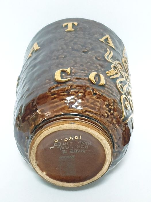 Antiga caixa de tabaco em faiança portuguesa Aleluja