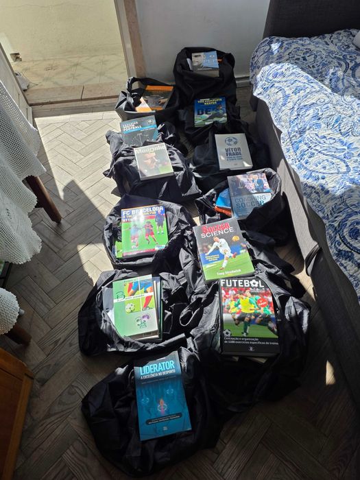 Coleção 108 Livros de Futebol - Tática, Treino, Guardiola, Mourinho