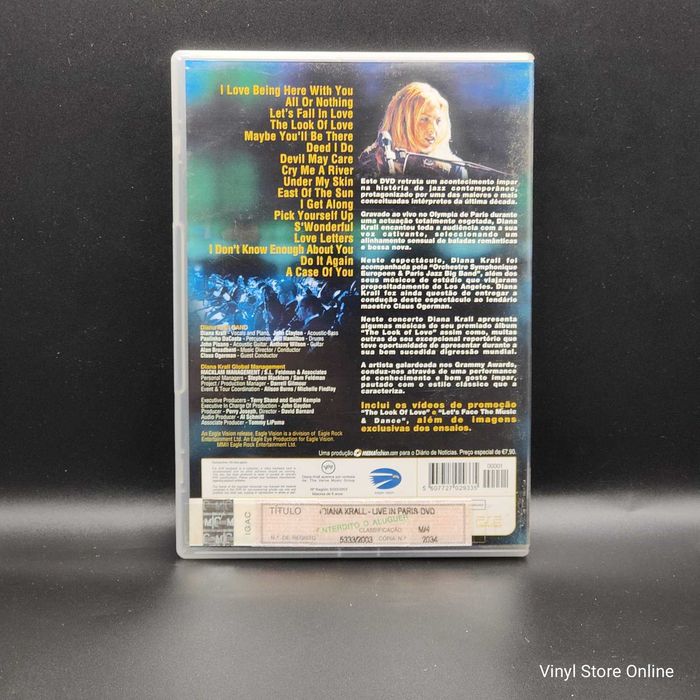 DVD Musical - Diana Krall - Live In Paris - Ref.MCLE