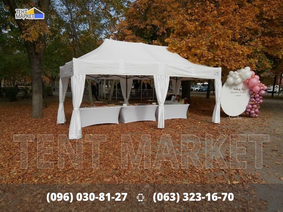 Намет Event. Розсувний шатер 6х3 Білий. Івент шатри тенти виготовлення