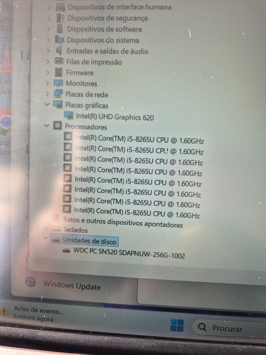 Asus slim UX330F processador i5-8266U, a funcionar sem anomalia