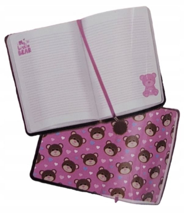 Pamiętnik z kłódką - Pluszowy Miś - A5 3D.