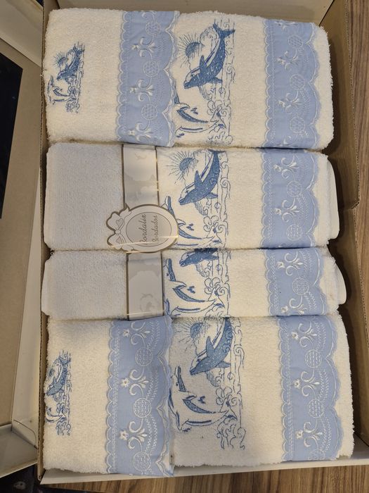 Toalhas de banho azuis (Novo)