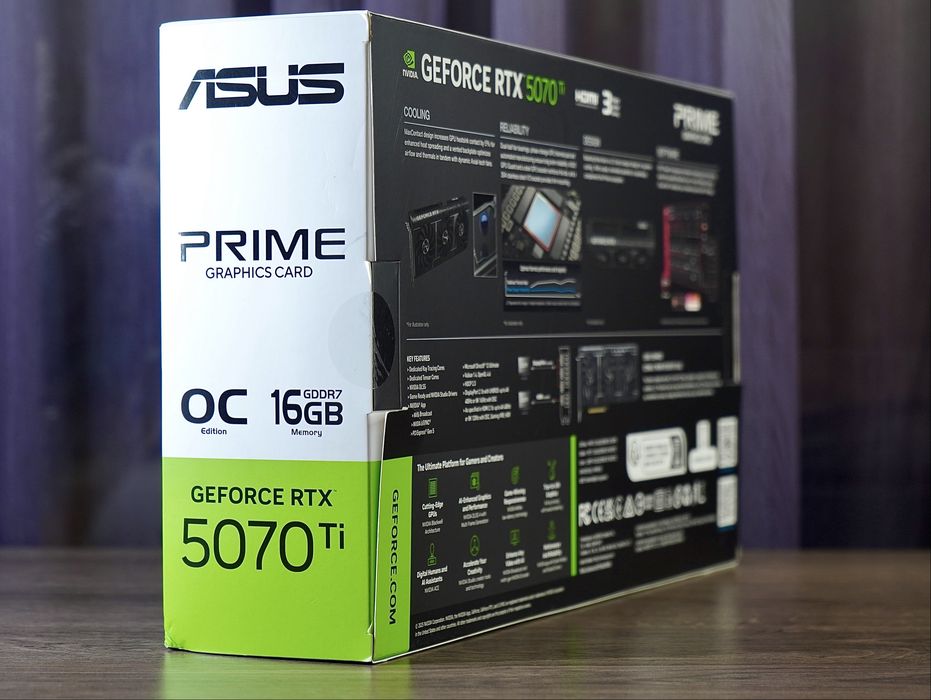 Видеокарта ASUS PRIME GeForce RTX 5070 ti OC Edition 16GB 1 шт. NEW!