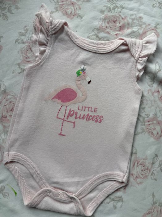 Body niemowlęce różowe flaming r. 62