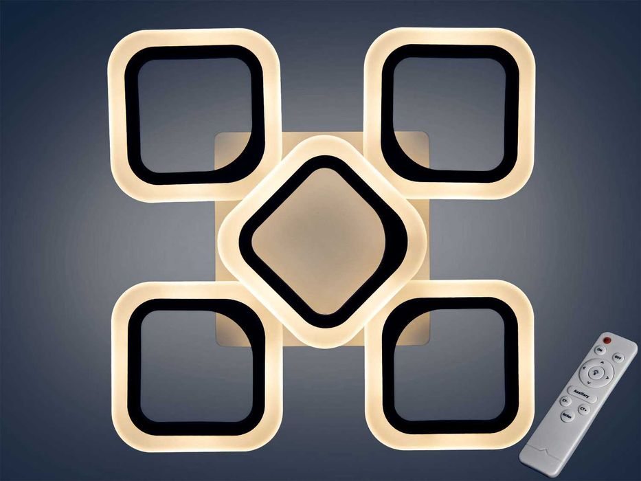 Led060/4+1S 50Вт без підсвіткти люстра смарт світильник з пультом