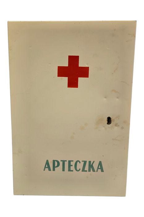 Metalowa Apteczka Fabryka Inwalidów Elektrom  PRL Vintage Loft