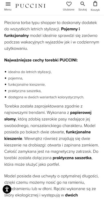 Nowa chopper duża torba plażowa, miejska Puccini