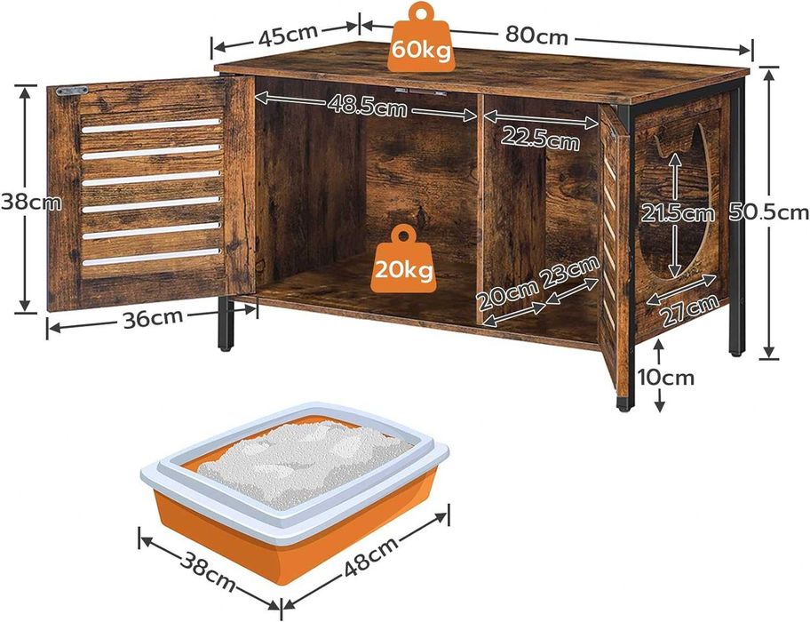 Casota cama de gato / pequenos animais / caixa de areia - ENVIO GRÁTIS