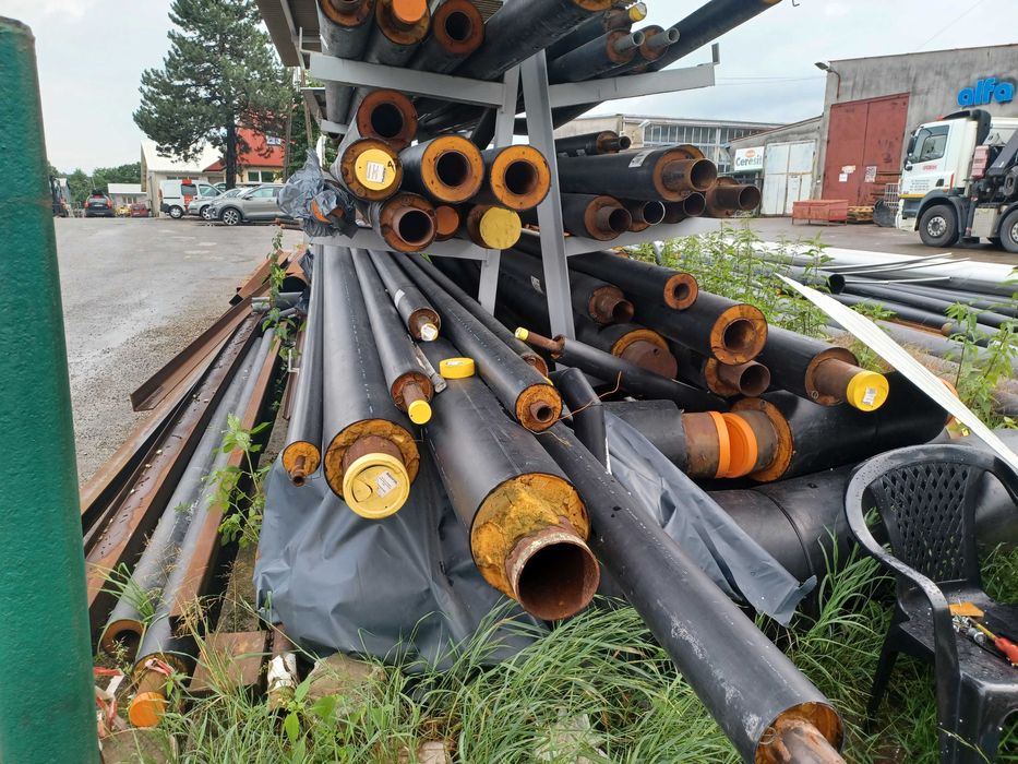 Rury preizolowane, w osłonie PE, w osłonie spiro, różne 114,3/3,5/200