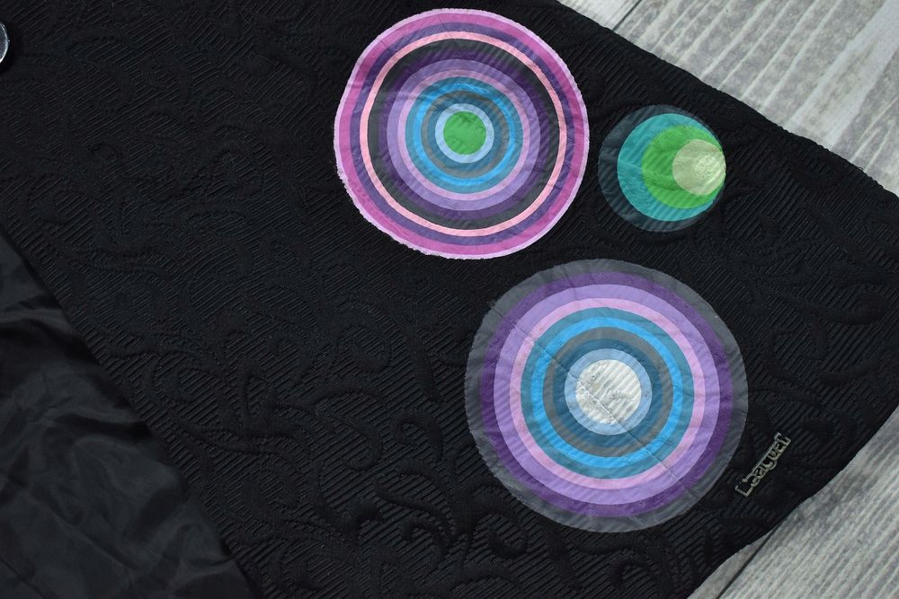 Desigual Designerski Płaszcz Damski Logowany / 36