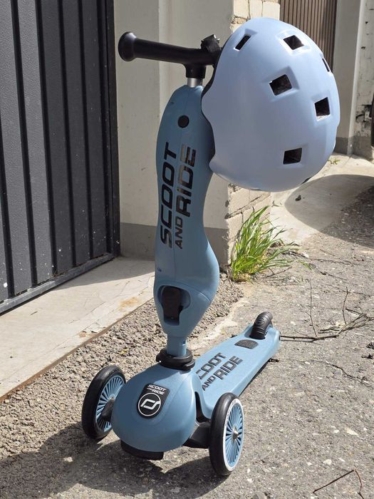 Scoot and Ride Highwaykick 1 2w1 + kask Oxelo XS - gwaranvja!