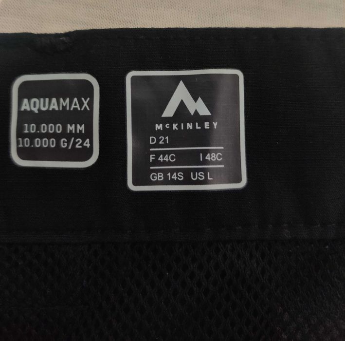 Spodnie MC Kinley męskie M/L windstopper aquamax nowe czarne