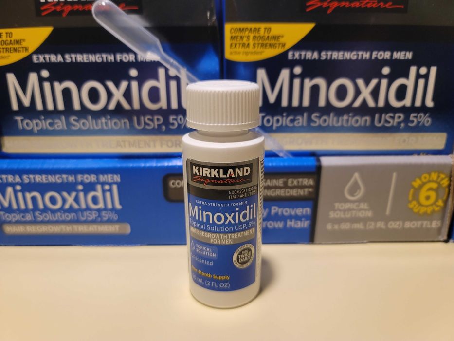 1X60ml Minoxidil Kirkland 5% calvície força extra cabelo de homens